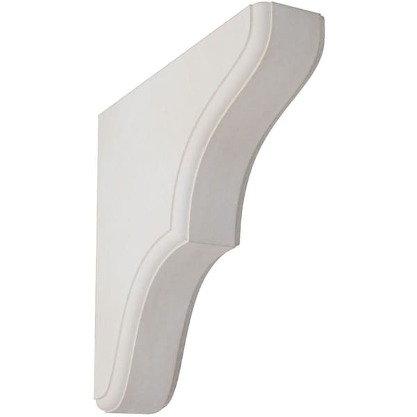 Ekena Millwork 1 3/4"W x 7 1/2"D x 7 1/2"H Stratford Wood Vintage Decor Bracket, Chalk Dust White BKTWD02X08X08STWH - main